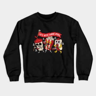 Lets Watch Horror Movies Halloween Funny Ghost Skeleton Crewneck Sweatshirt